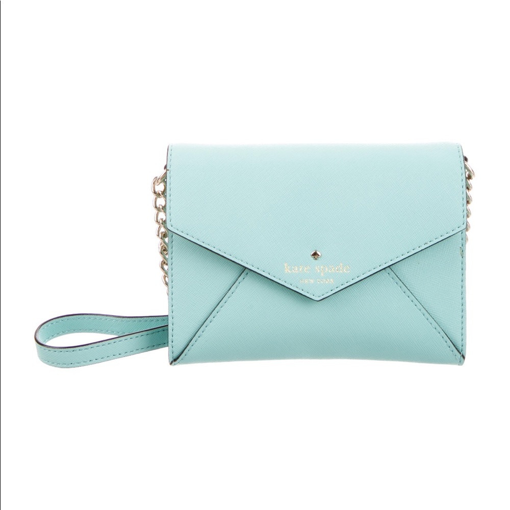 Kate Spade ♠️Tiffany Blue Envelope Crossbody - Picture 1 of 7
